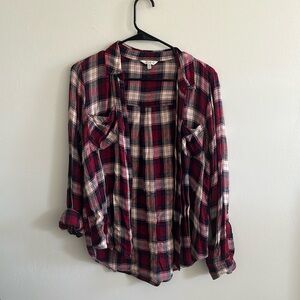 Lucky Brand Women’s M red and blue flannel